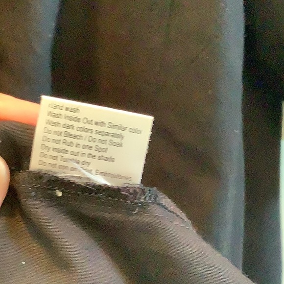 Cute Embroidered Kimono Style Open Top. Black with mixed oranges and pockets - Picture 6 of 8